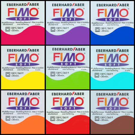 Echantillon de couleurs de la pâte Fimo